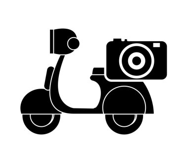 scooter ve kamera simgesi