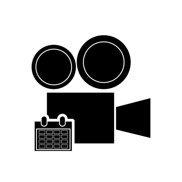 Projecteur de film et icône calendrier — Image vectorielle