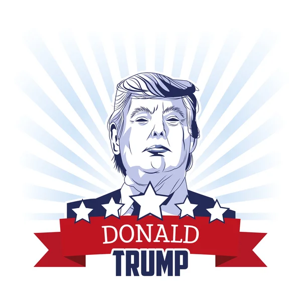 アメリカの大統領選挙のドナルド ・ トランプします。 — ストックベクタ