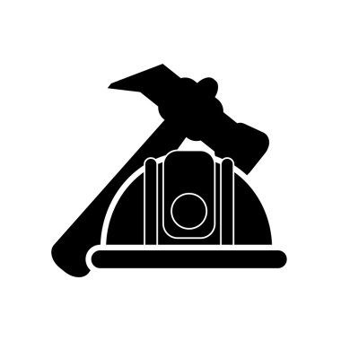 çekiç ve kask simgesi