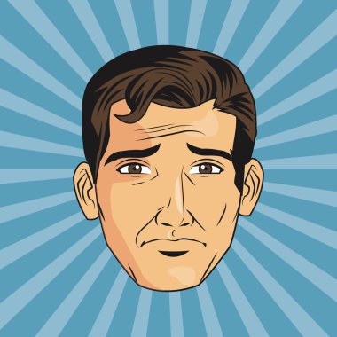 adam çizgi film pop sanat ve retro tasarım