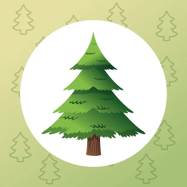 Merry christmas pinetree design — Stock vektor