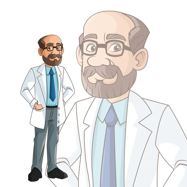 Doctor hombre diseño de dibujos animados — Vector de stock