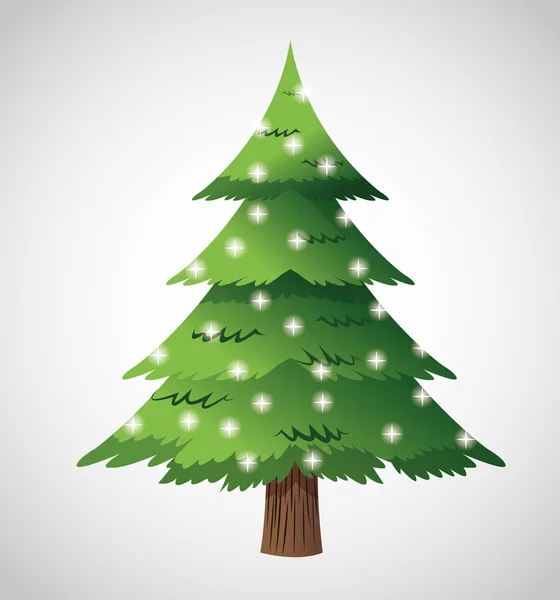 Merry christmas pinetree ontwerp — Stockvector