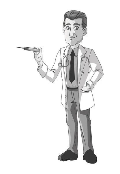 Doctor Man การออกแบบการ์ตูน — ภาพเวกเตอร์สต็อก