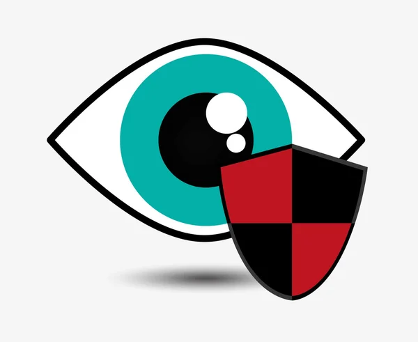 Überwachung Auge System Sicherheitsdesign — Stockvektor