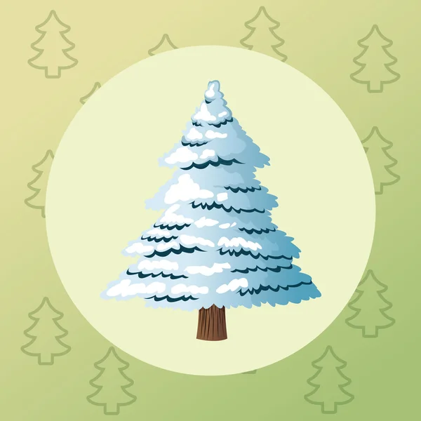 Merry christmas pinetree design — Wektor stockowy