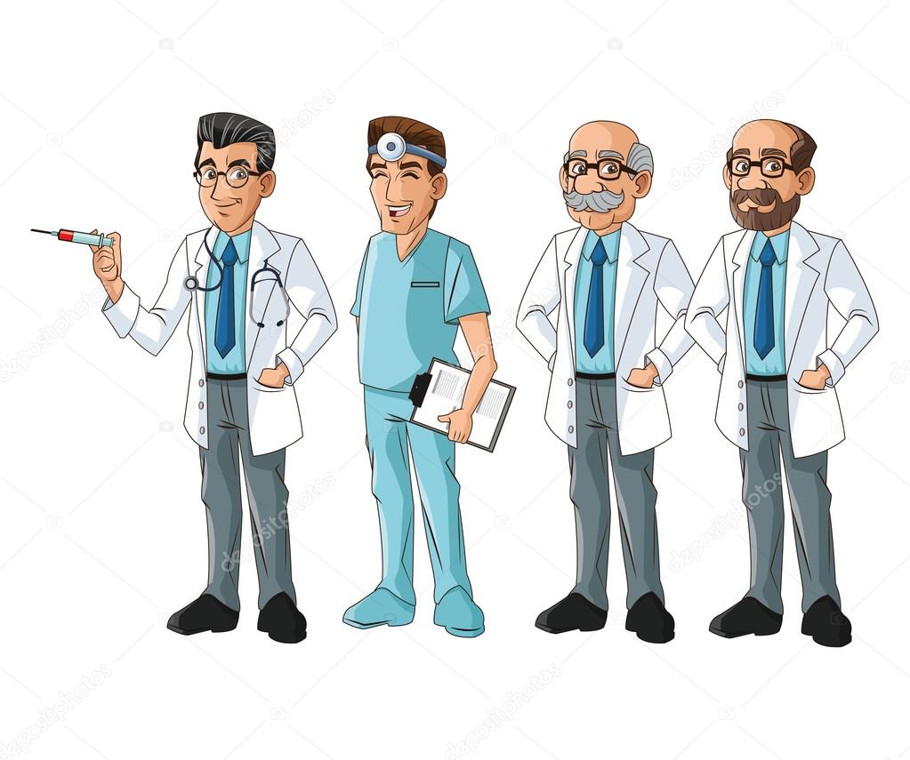 Desenhos Animados Médicos Dos Cuidados Médicos Ilustração do Vetor