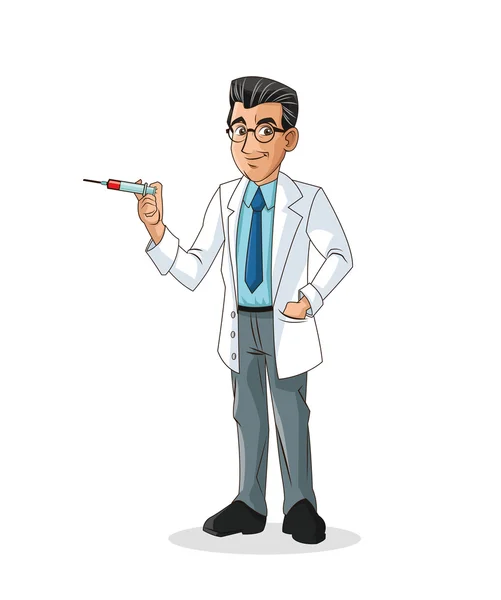 Doctor hombre diseño de dibujos animados — Vector de stock