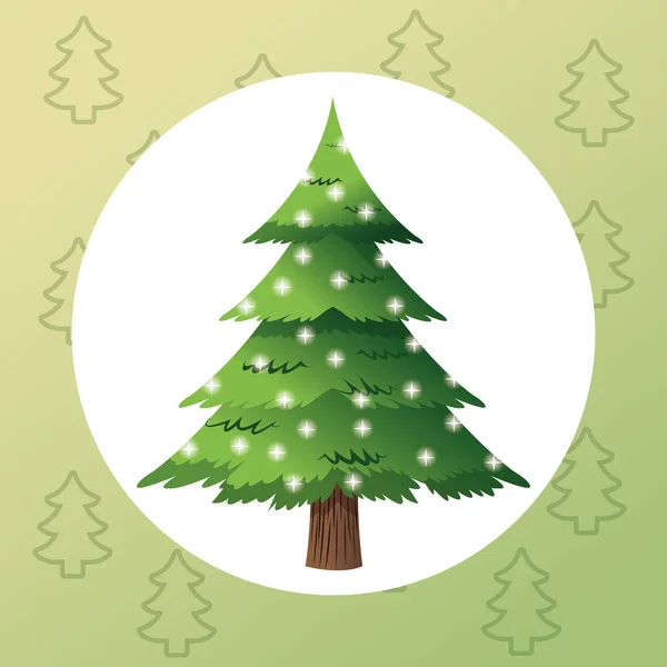Χαρούμενα Χριστούγεννα pinetree σχεδιασμού — Διανυσματικό Αρχείο
