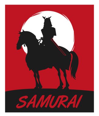 Samurai man cartoon design clipart