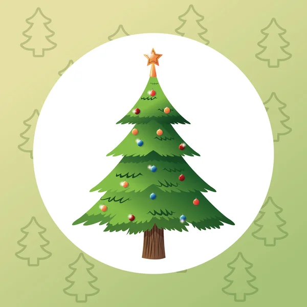 Merry christmas pinetree design — Wektor stockowy