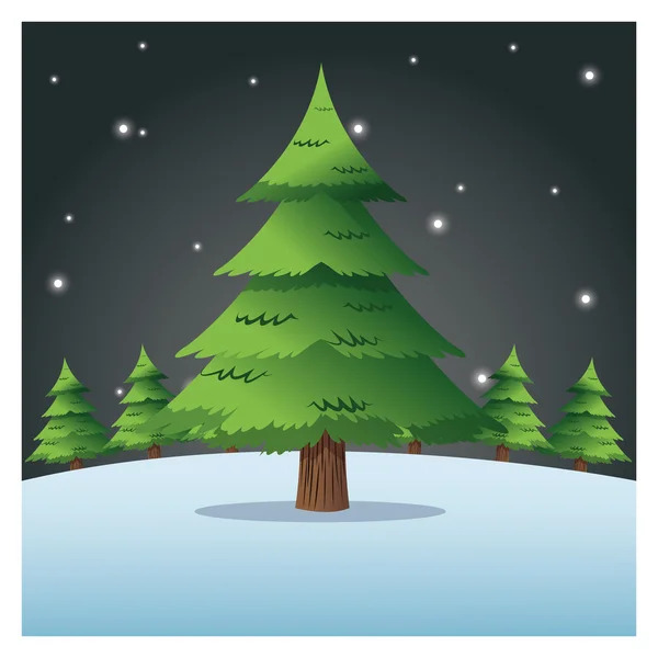 Neşeli Noel pinetree tasarım — Stok Vektör
