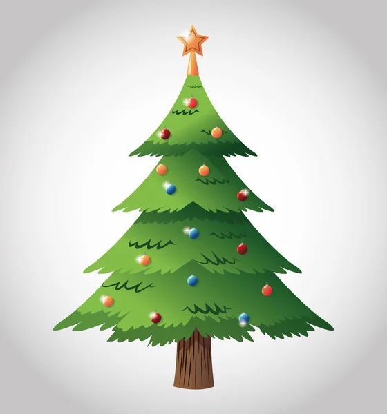 Merry christmas pinetree design — Stock vektor
