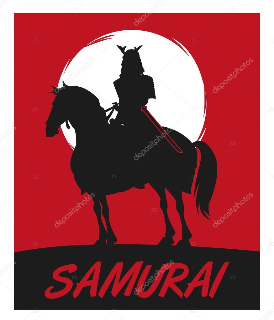 Samurai man cartoon design