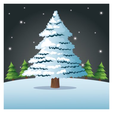 neşeli Noel pinetree tasarım