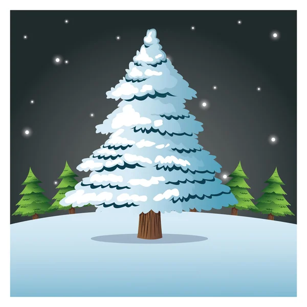 Veselé Vánoce pinetree designu — Stockový vektor