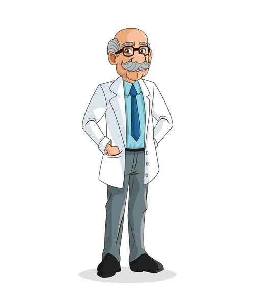 Doctor hombre diseño de dibujos animados — Archivo Imágenes Vectoriales