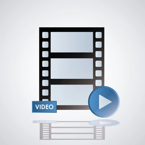 Vídeo filme e design de mídia — Vetor de Stock