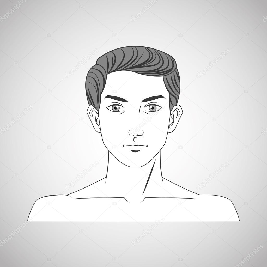 Man and hair style design Stock Vector Image by ©jemastock #122470196