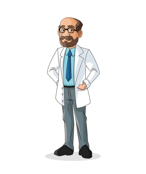 Doctor hombre diseño de dibujos animados — Vector de stock