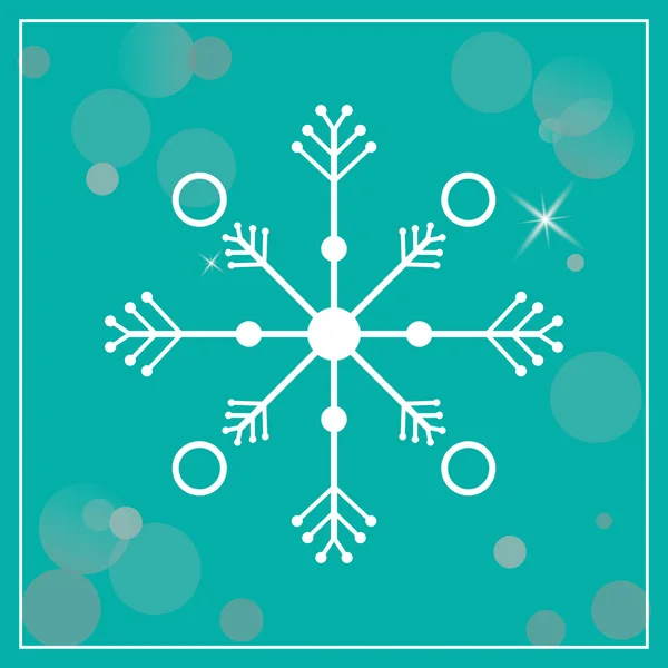 Copo de nieve feliz navidad imagen — Vector de stock