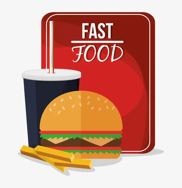 Hamburger und Fast-Food-Design — Stockvektor