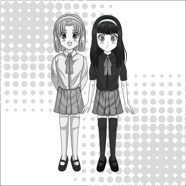 Manga Çizgi film kız tasarım