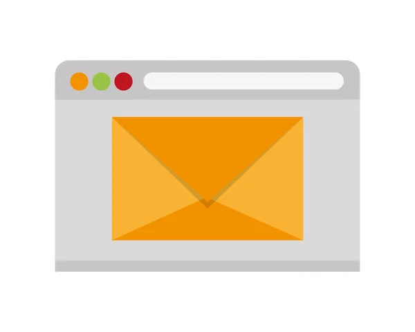 Envelope design carta de e-mail — Vetor de Stock