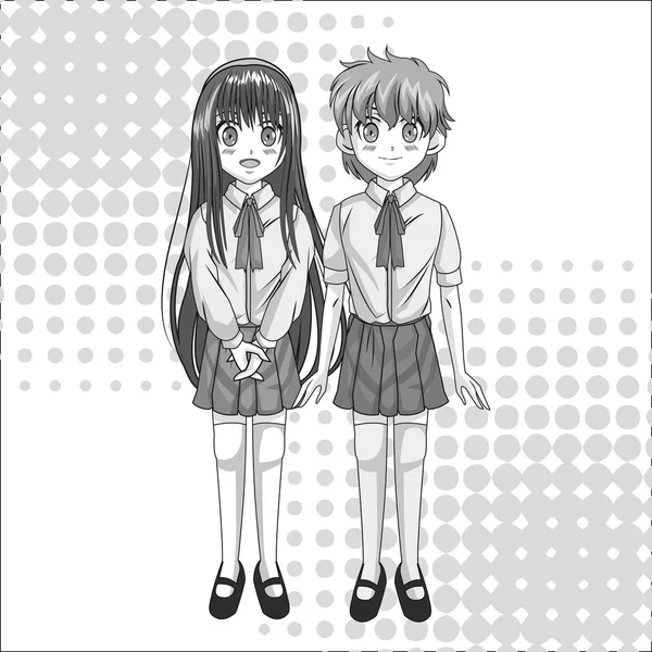 Manga kreslený dívka design — Stockový vektor