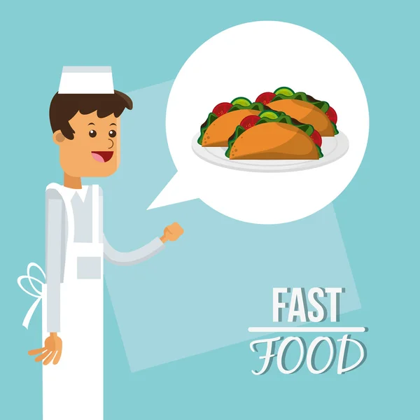 Taco et fast food design — Image vectorielle