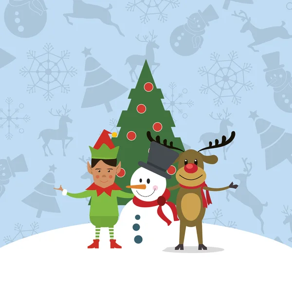 Copo de nieve feliz navidad imagen — Vector de stock