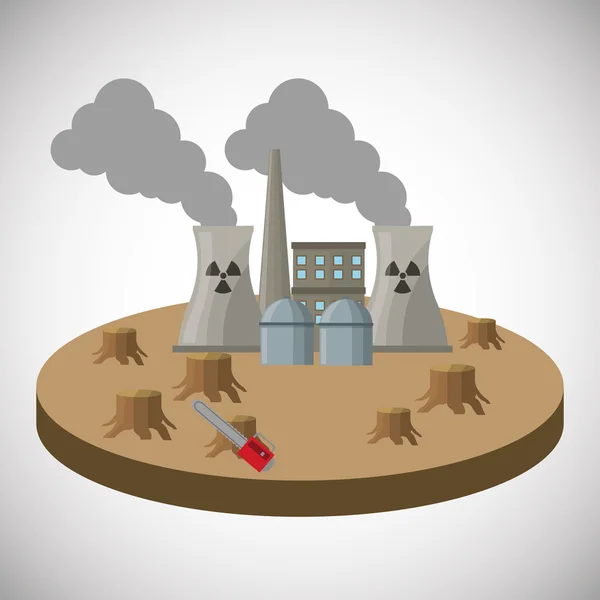 Réchauffement climatique et conception environnementale — Image vectorielle