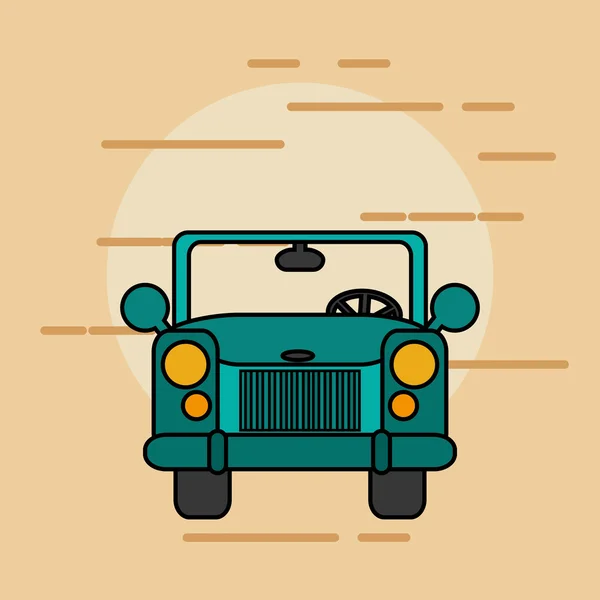 Imagen de transporte de un solo coche — Vector de stock