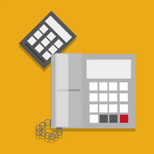 Telefon i kalkulatora ikona powiązane elementy pakietu office — Wektor stockowy