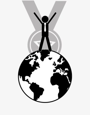 kazanan sembol madalya simgesiyle