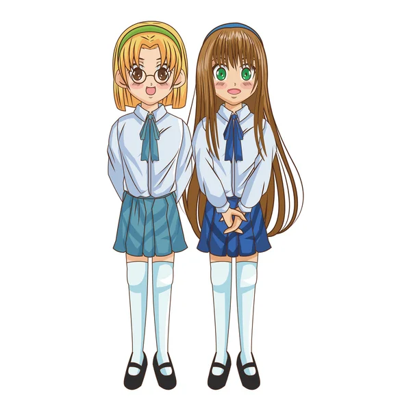 Manga cartoon meisje ontwerp — Stockvector