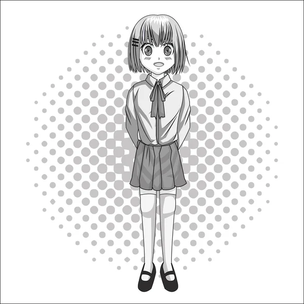 Manga dziewczyna kreskówka — Wektor stockowy