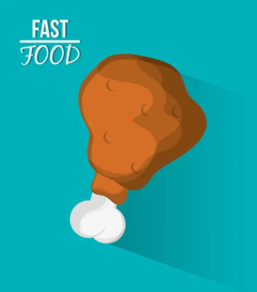 Huhn und Fast Food — Stockvektor