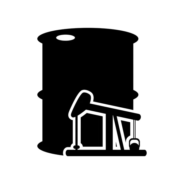 Barril de óleo e ícone — Vetor de Stock