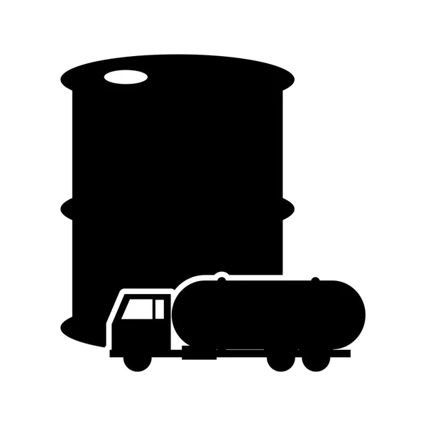 Olie-vat en pictogram — Stockvector