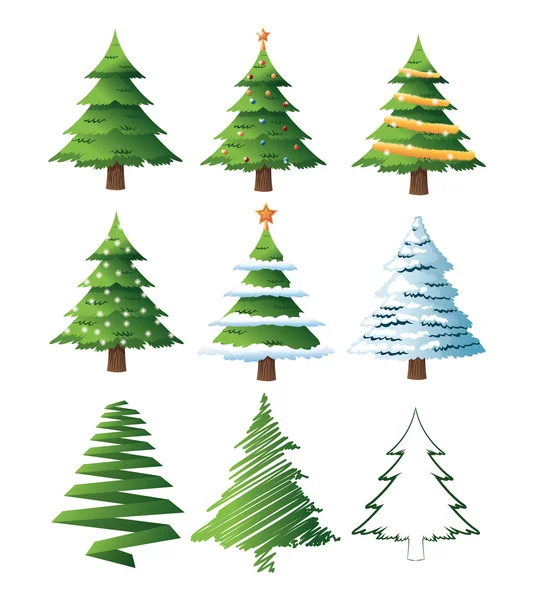 Veselé Vánoce pinetree designu — Stockový vektor