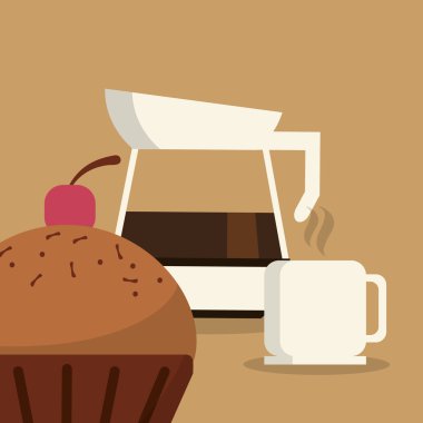 kahve ve pasta resmi