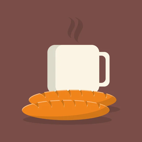 Kawa i ciasta obrazu — Wektor stockowy