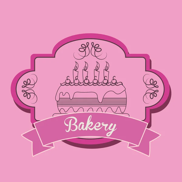 Bakery related emblem image — Stock Vector