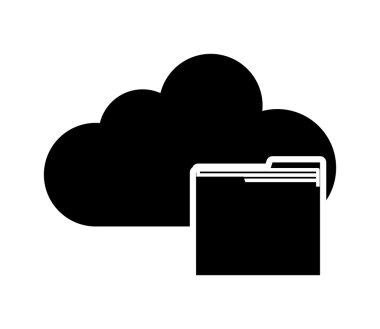 depolama bulut ve dosya klasör simgesi