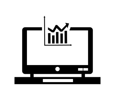 laptop ve grafik grafik simgesini