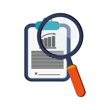 grafik grafik ve Büyüteç simgesi