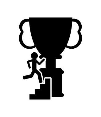 Trophy Kupası ve kişi sembol simge
