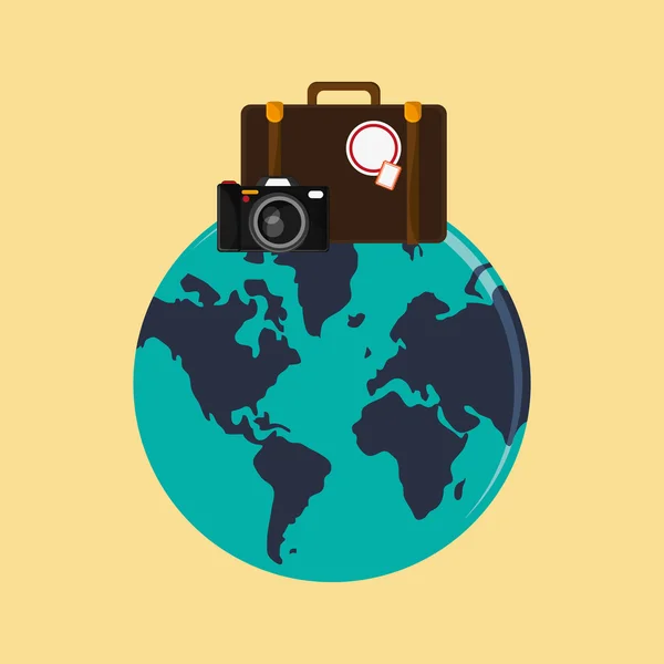 Iconos relacionados con viajes — Vector de stock